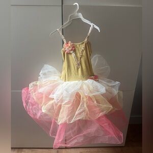 A Wish Come True 'Waltz of the Flowers' Ballet Costume dress - Yellow and pink